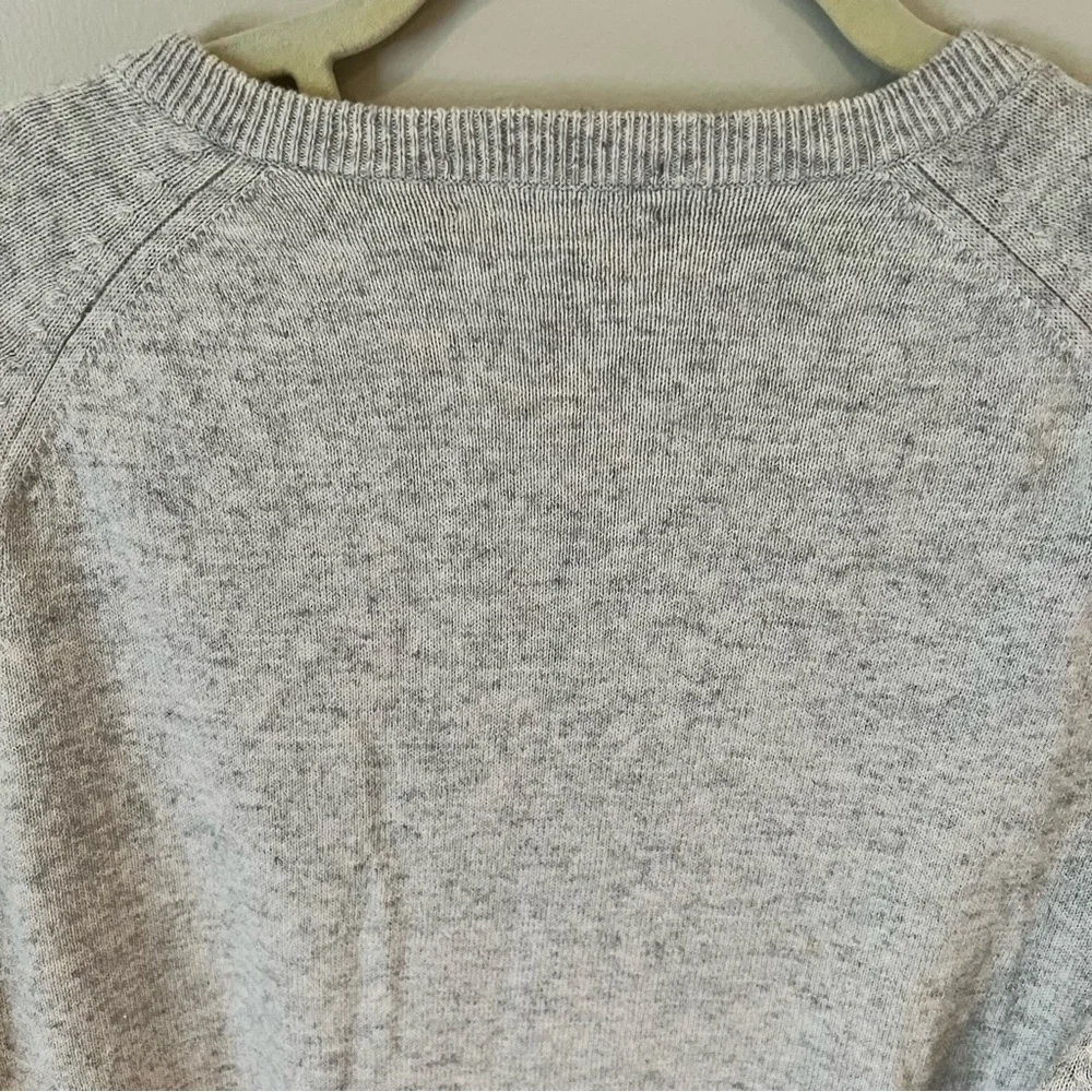 J. Crew Lightweight V-Neck Gray Sweater | L